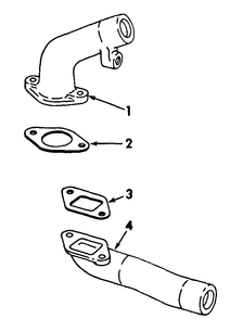Water Inlet And Outlet Elbows Diagram and Parts List for CUB185  Cub Cadet Lawn Tractor